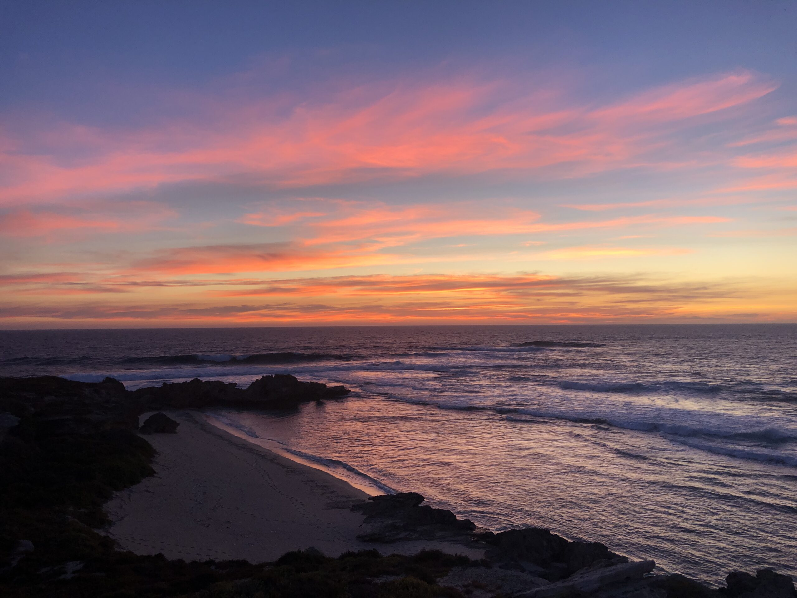 A dramatic sunset off the West End of Rottnest