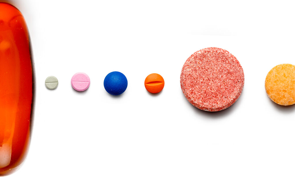 Popping pills in space
