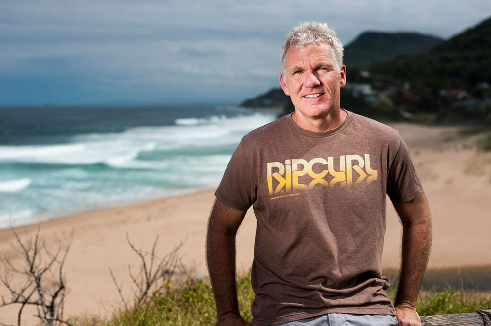 Rob Brander - aka Dr Rip - on a beach in NSW