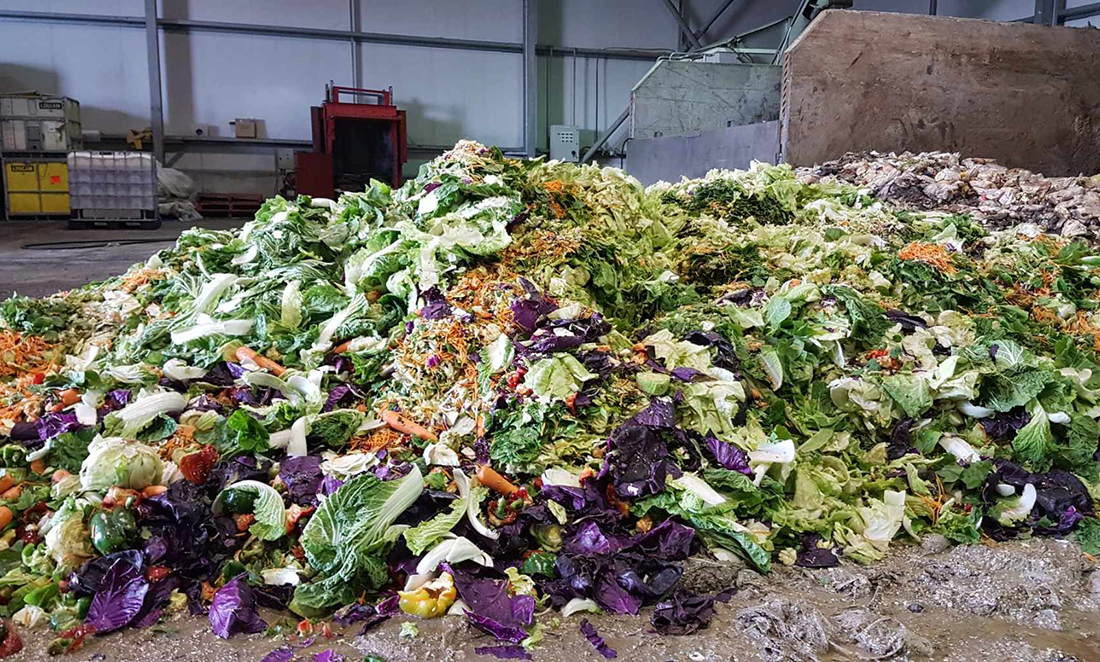 Food waste at the Richgro anaerobic digestion facility in Perth